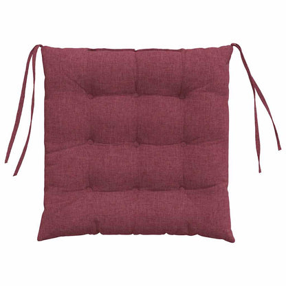 Zitkussens 2 pcs Wijnrood 40 x 40 x 6 cm Stof