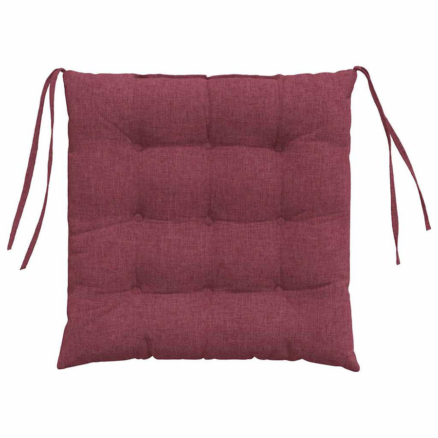 Zitkussens 2 pcs Wijnrood 40 x 40 x 6 cm Stof