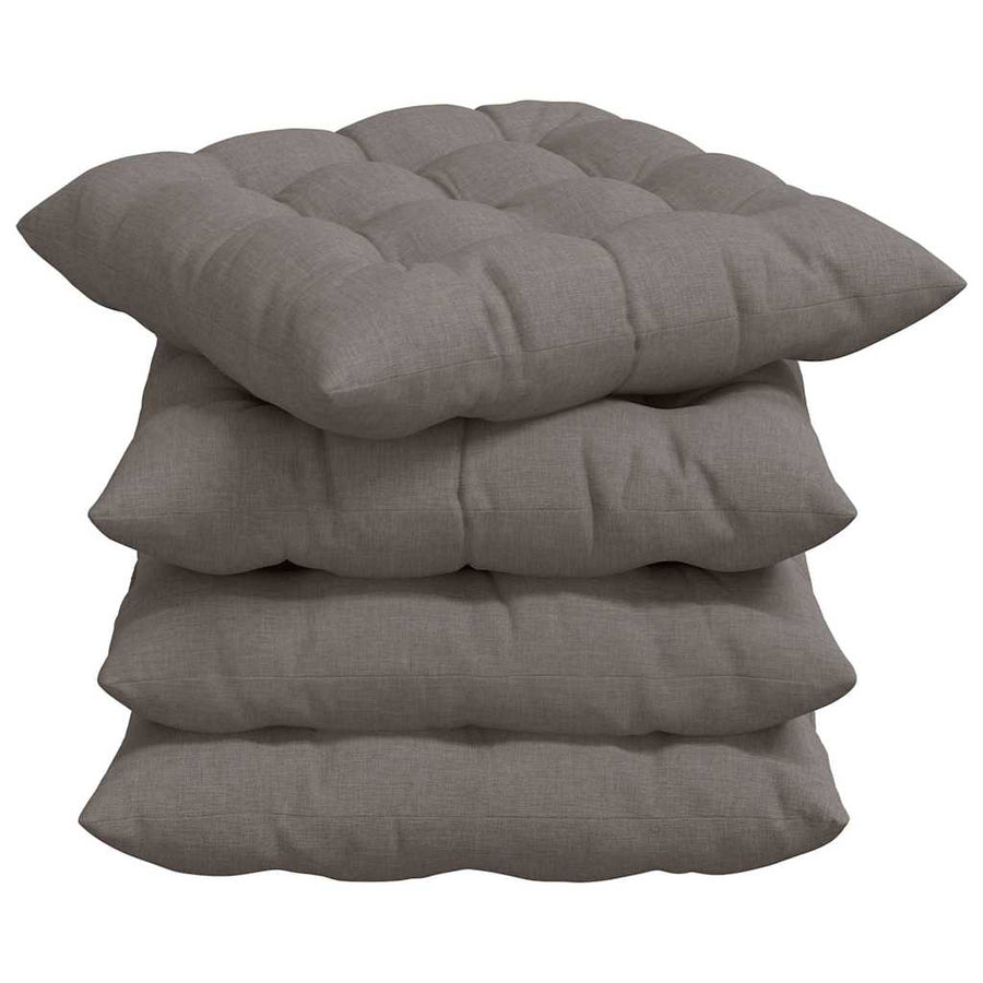 Zitkussens 2 pcs Taupe 40 x 40 x 6 cm Stof