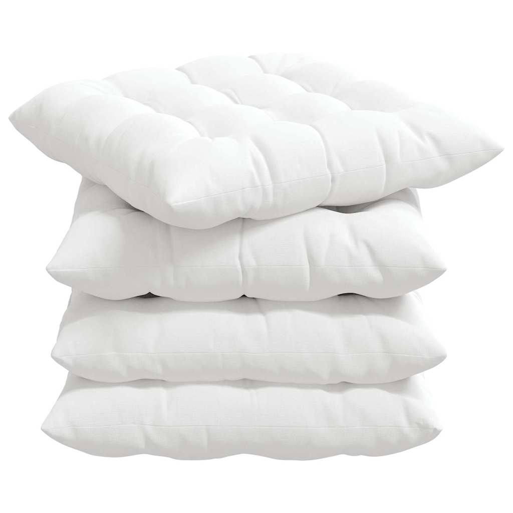 Zitkussens 2 pcs Wit 40 x 40 x 6 cm Stof