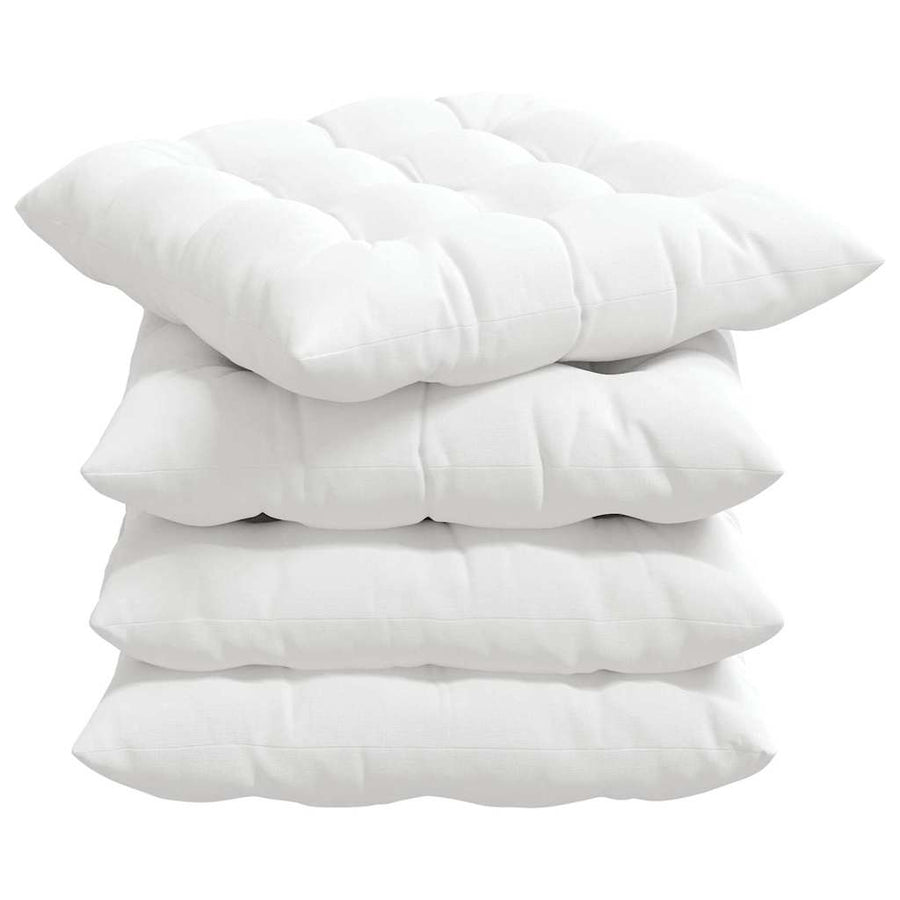Zitkussens 2 pcs Wit 40 x 40 x 6 cm Stof