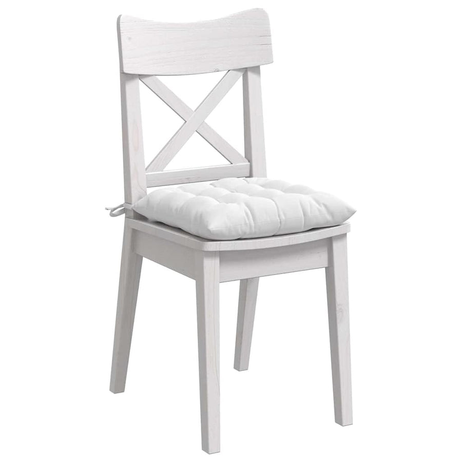 Zitkussens 2 pcs Wit 40 x 40 x 6 cm Stof