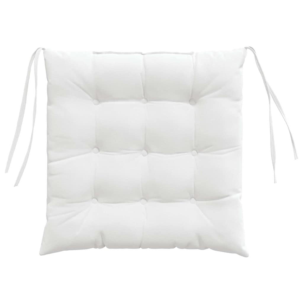 Zitkussens 2 pcs Wit 40 x 40 x 6 cm Stof