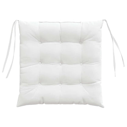 Zitkussens 2 pcs Wit 40 x 40 x 6 cm Stof