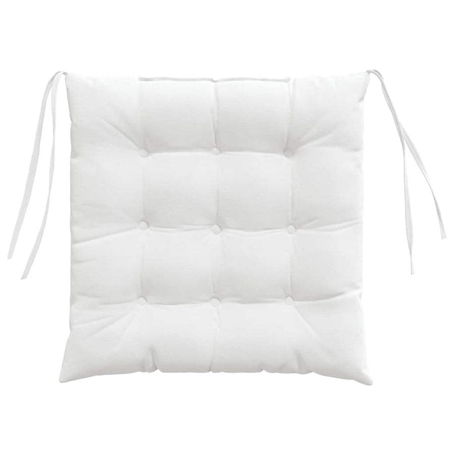 Zitkussens 2 pcs Wit 40 x 40 x 6 cm Stof