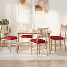 Seat cushions 4 pcs Red 40 x 40 x 6 cm Fabric
