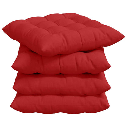 Zitkussens 2 pcs Rood 40 x 40 x 6 cm Stof