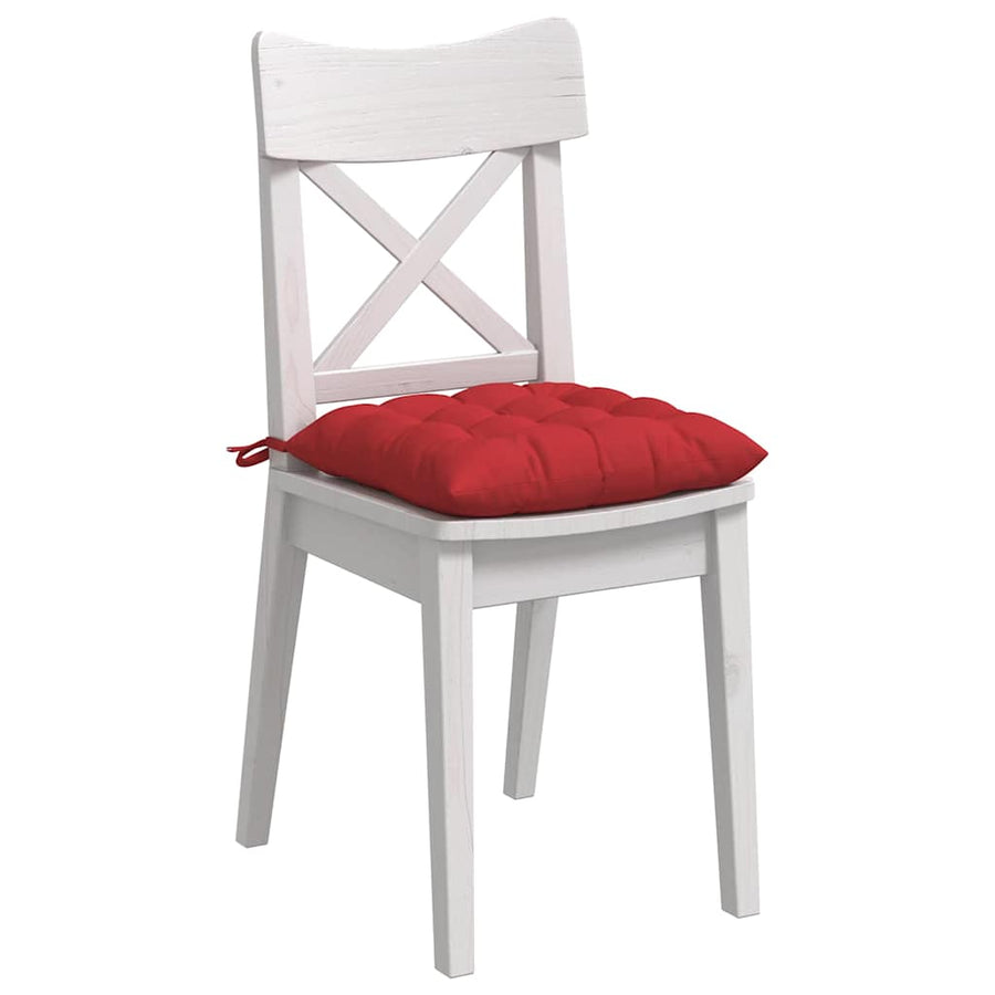 Zitkussens 2 pcs Rood 40 x 40 x 6 cm Stof