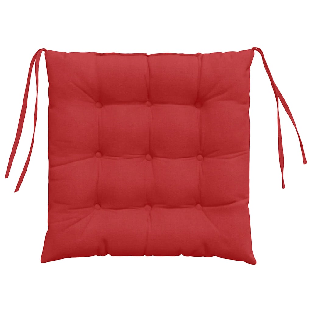 Zitkussens 2 pcs Rood 40 x 40 x 6 cm Stof