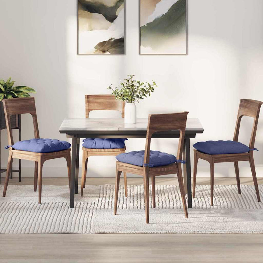 Zitkussens 2 pcs Jeans Blauw 40 x 40 x 6 cm Stof