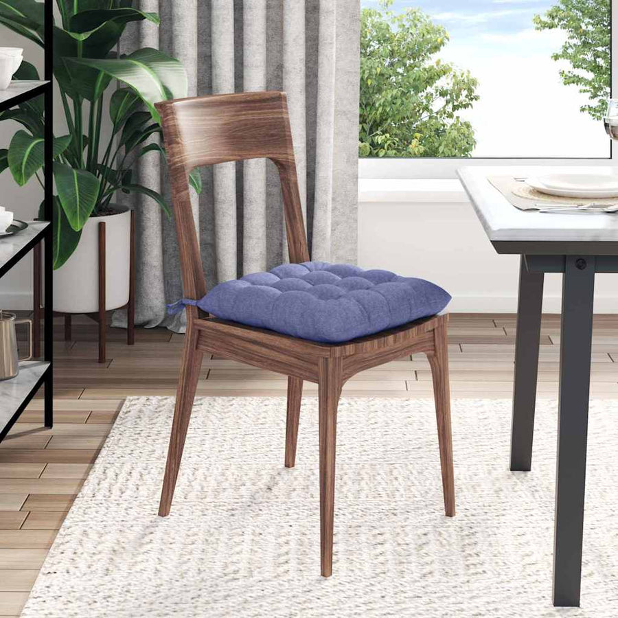 Zitkussens 2 pcs Jeans Blauw 40 x 40 x 6 cm Stof