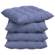 Zitkussens 2 pcs Jeans Blauw 40 x 40 x 6 cm Stof