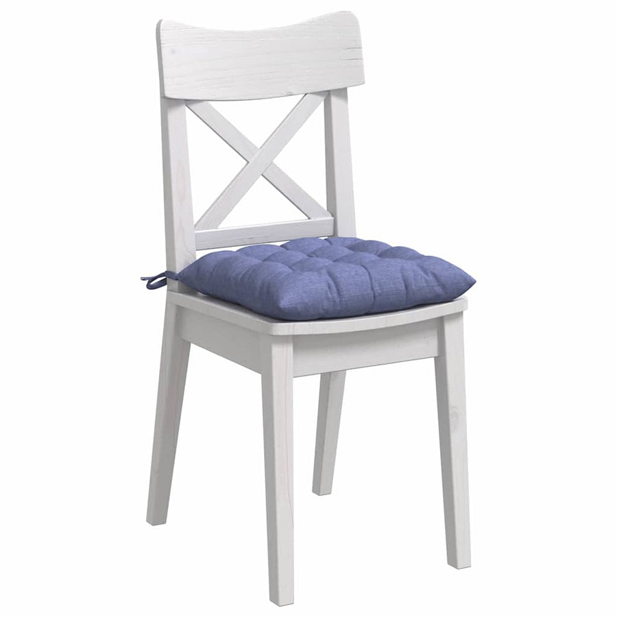 Zitkussens 2 pcs Jeans Blauw 40 x 40 x 6 cm Stof