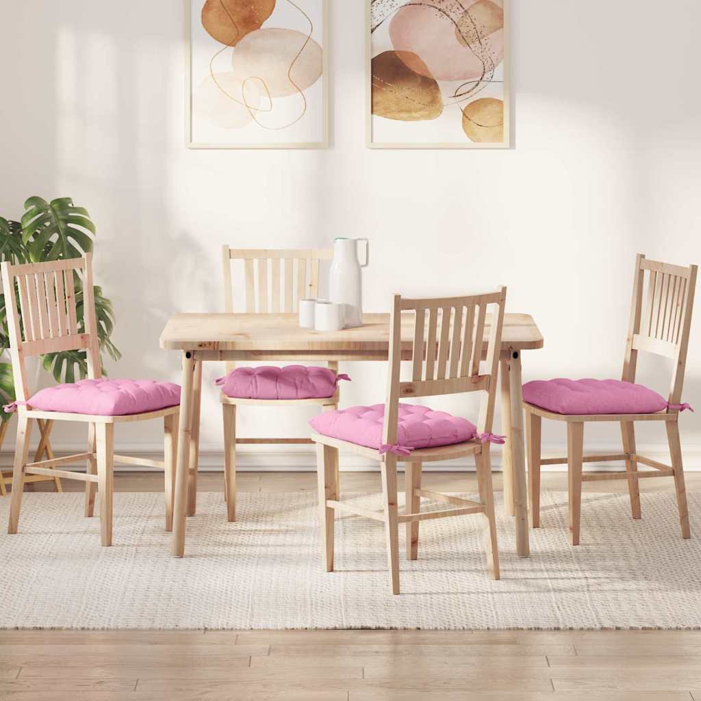 Zitkussens 2 pcs Roze 40 x 40 x 6 cm Stof
