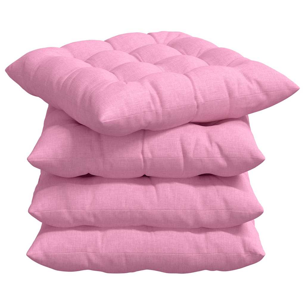 Zitkussens 2 pcs Roze 40 x 40 x 6 cm Stof