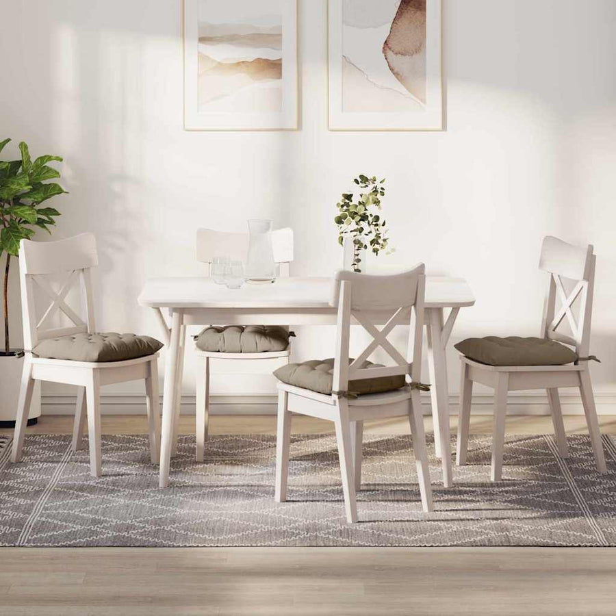 Zitkussens 4 pcs Taupe 40 x 40 cm Microvezel Stof