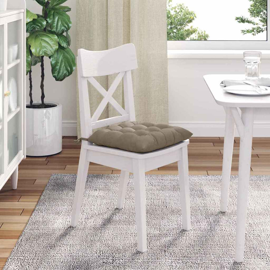Zitkussens 4 pcs Taupe 40 x 40 cm Microvezel Stof