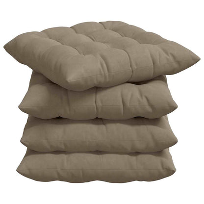 Zitkussens 4 pcs Taupe 40 x 40 cm Microvezel Stof