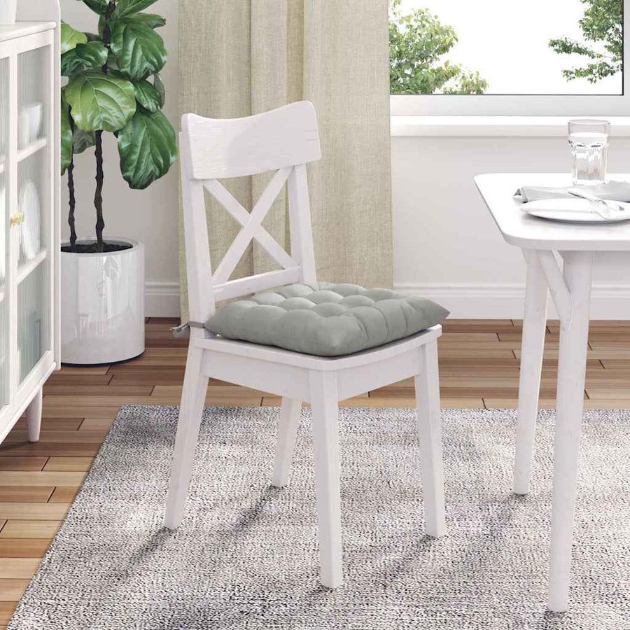 Zitkussens 4 pcs Lichtgrijs 40 x 40 x 6 cm Microfibre
