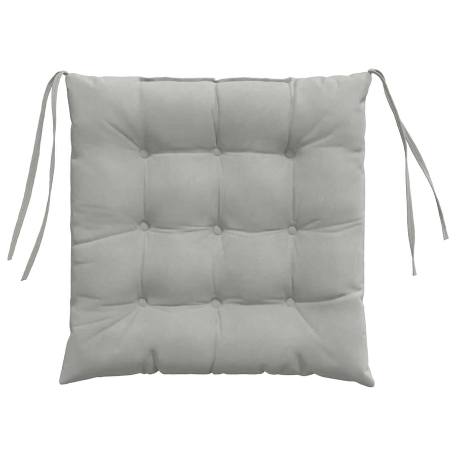 Zitkussens 4 pcs Lichtgrijs 40 x 40 x 6 cm Microfibre