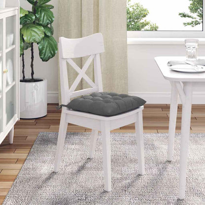 Zitkussens 4 pcs Donkergrijs 40 x 40 x 6 cm Microfibre