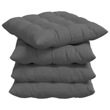 Zitkussens 4 pcs Donkergrijs 40 x 40 x 6 cm Microfibre