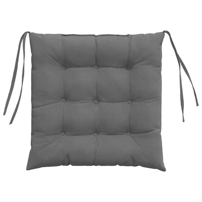 Zitkussens 4 pcs Donkergrijs 40 x 40 x 6 cm Microfibre