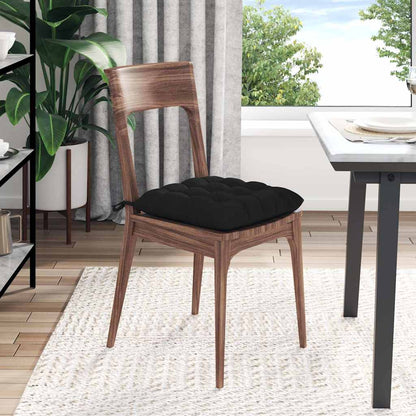 Zitkussens 4 pcs Zwart 40 x 40 x 6 cm Microfibre