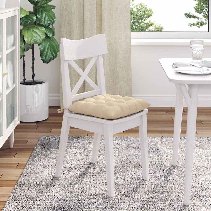 Zitkussens 4 pcs Crème 40 x 40 x 6 cm Microfibre