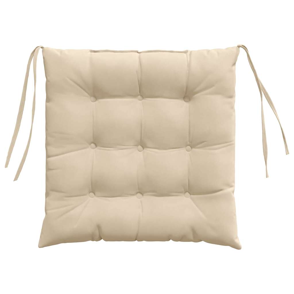 Zitkussens 4 pcs Crème 40 x 40 x 6 cm Microfibre
