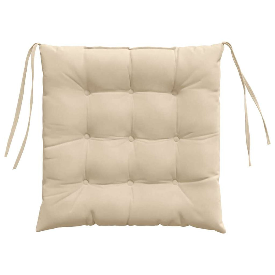 Zitkussens 4 pcs Crème 40 x 40 x 6 cm Microfibre