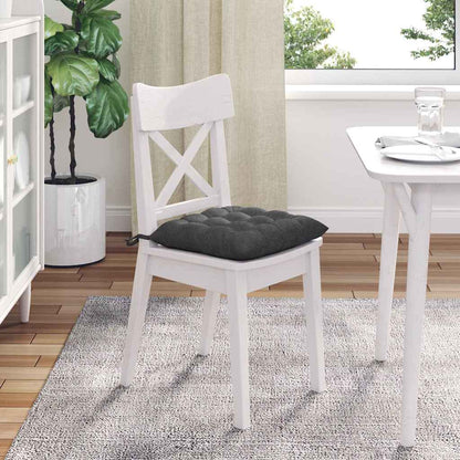 Zitkussens 4 pcs Donkergrijs 40 x 40 x 6 cm Katoen Stof