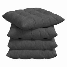 Zitkussens 4 pcs Donkergrijs 40 x 40 x 6 cm Katoen Stof
