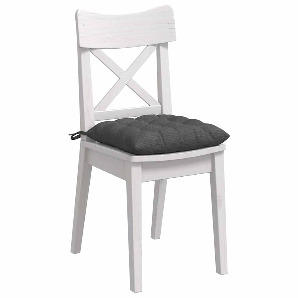 Zitkussens 4 pcs Donkergrijs 40 x 40 x 6 cm Katoen Stof