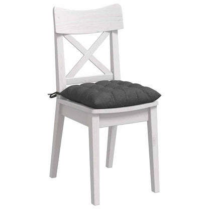 Zitkussens 4 pcs Donkergrijs 40 x 40 x 6 cm Katoen Stof