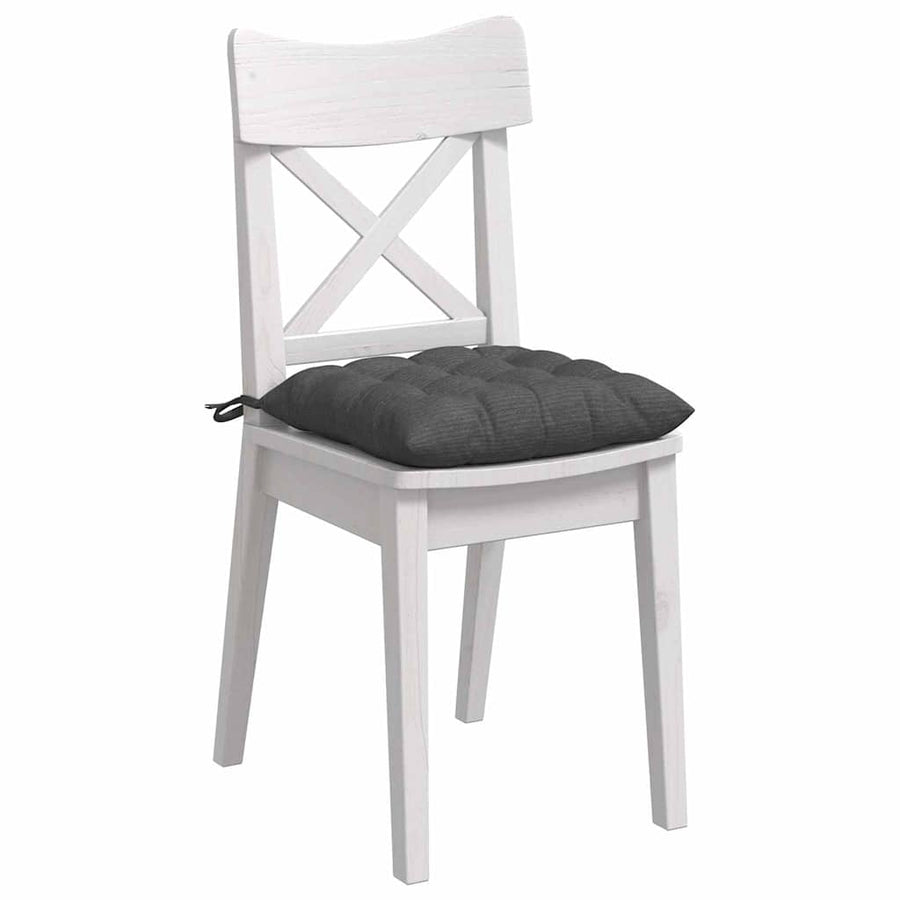 Zitkussens 4 pcs Donkergrijs 40 x 40 x 6 cm Katoen Stof