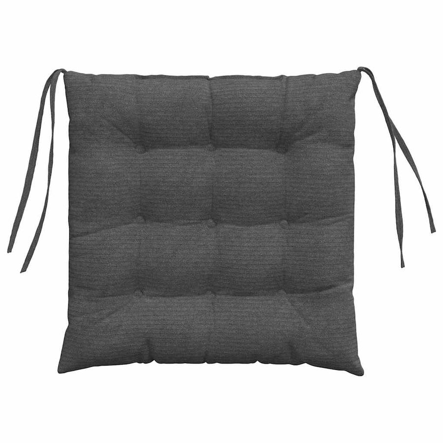 Zitkussens 4 pcs Donkergrijs 40 x 40 x 6 cm Katoen Stof