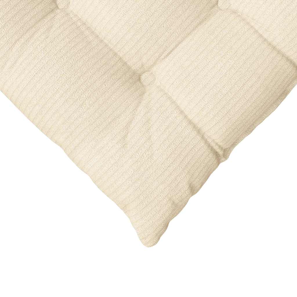 Zitkussens 4 pcs Crème 40 x 40 x 6 cm Katoen Stof