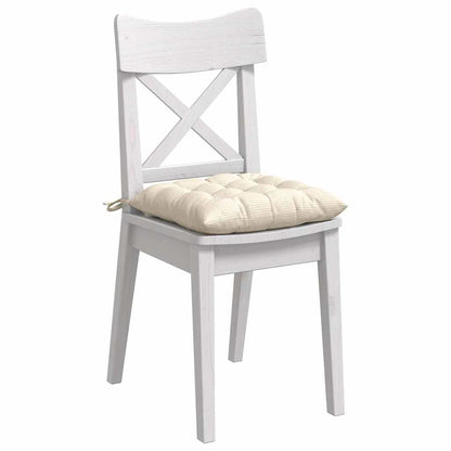 Zitkussens 4 pcs Crème 40 x 40 x 6 cm Katoen Stof
