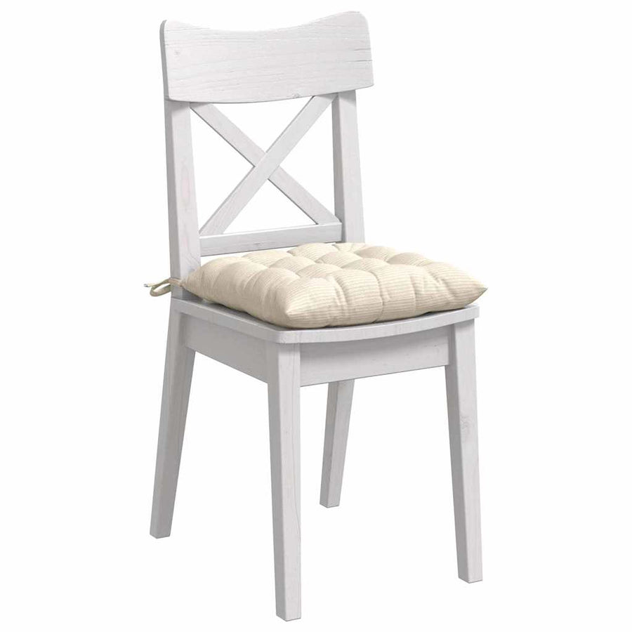 Zitkussens 4 pcs Crème 40 x 40 x 6 cm Katoen Stof