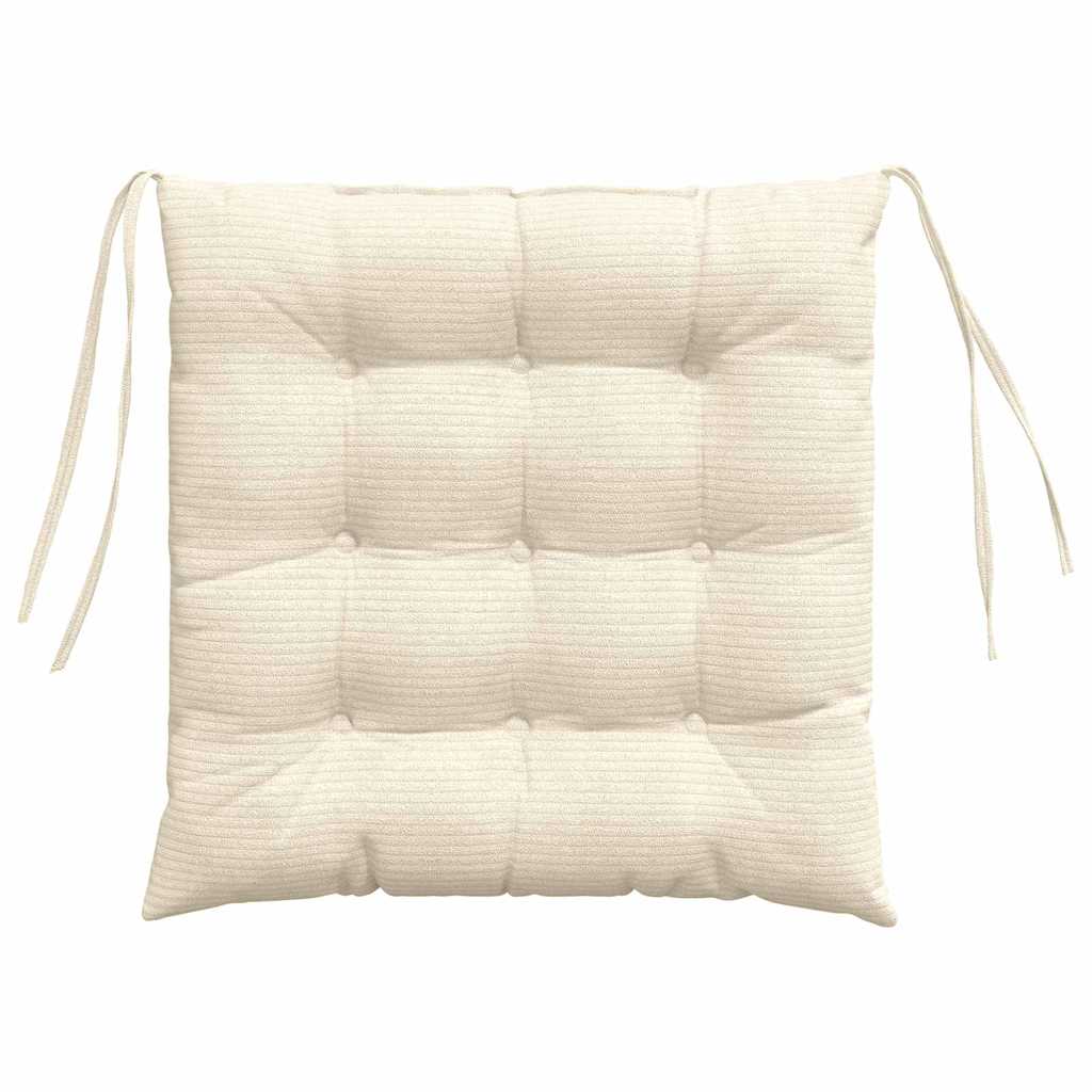 Zitkussens 4 pcs Crème 40 x 40 x 6 cm Katoen Stof