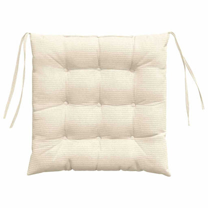 Zitkussens 4 pcs Crème 40 x 40 x 6 cm Katoen Stof