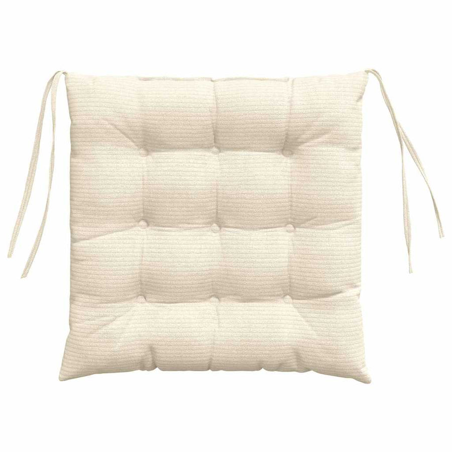 Zitkussens 4 pcs Crème 40 x 40 x 6 cm Katoen Stof