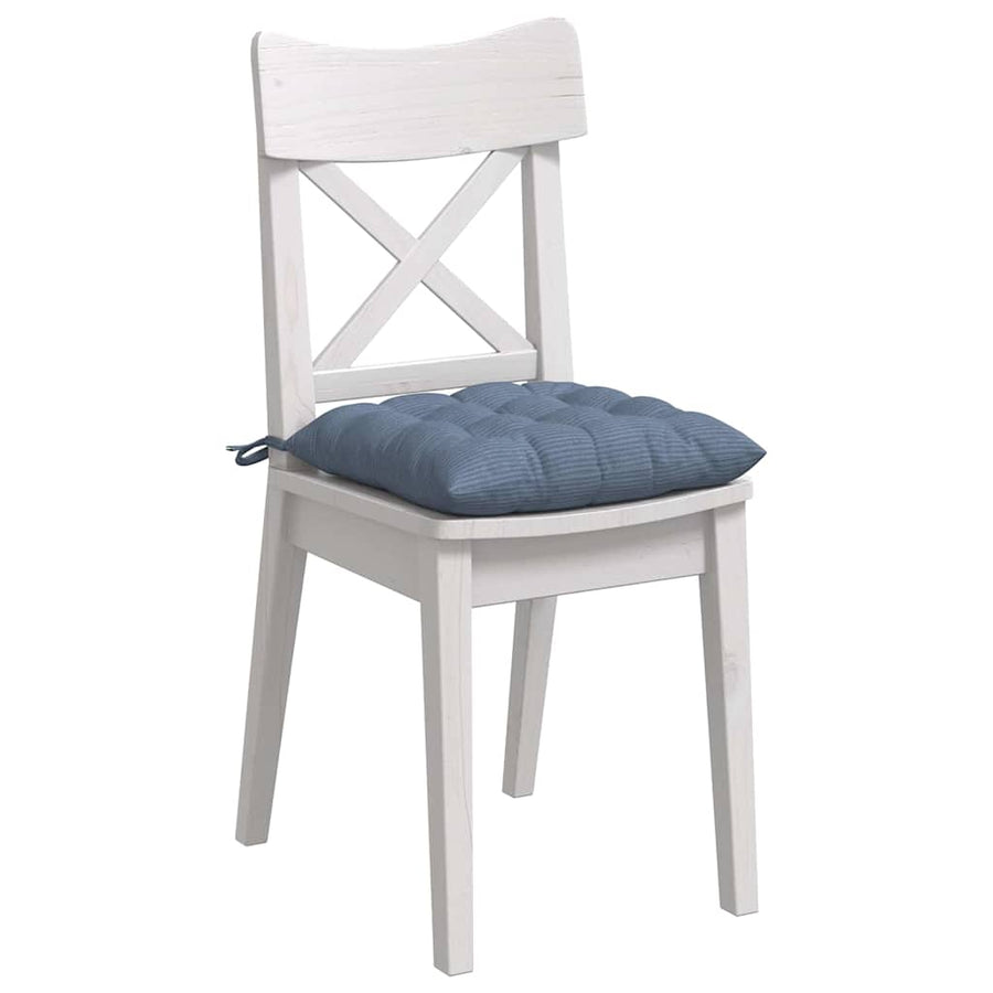 Zitkussens 4 pcs Blauw 40 x 40 x 6 cm Katoen Stof