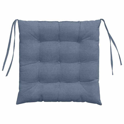 Zitkussens 4 pcs Blauw 40 x 40 x 6 cm Katoen Stof