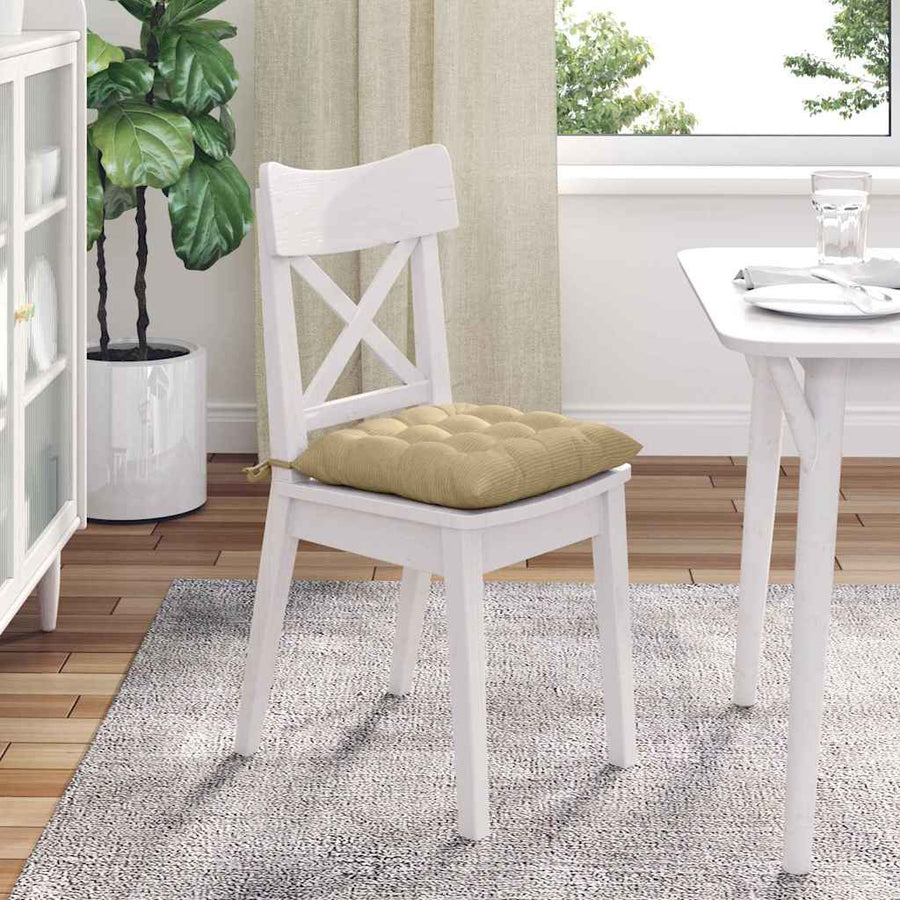 Zitkussens 4 pcs Grijs groen 40 x 40 x 6 cm Katoen Stof