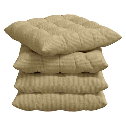 Zitkussens 4 pcs Grijs groen 40 x 40 x 6 cm Katoen Stof