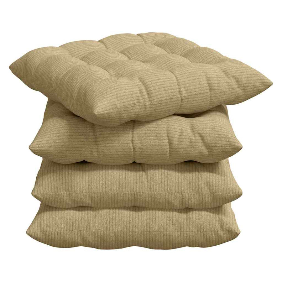 Zitkussens 4 pcs Grijs groen 40 x 40 x 6 cm Katoen Stof