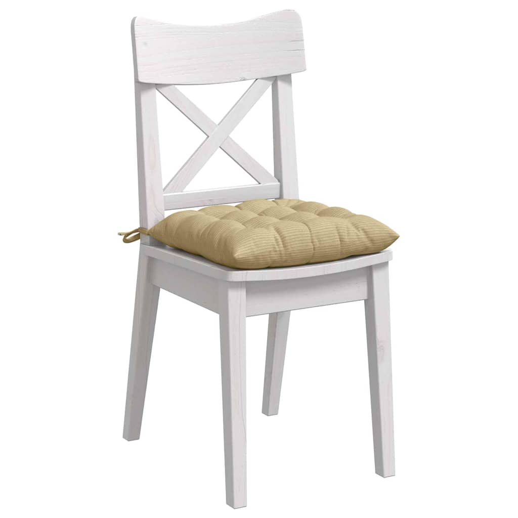 Zitkussens 4 pcs Grijs groen 40 x 40 x 6 cm Katoen Stof