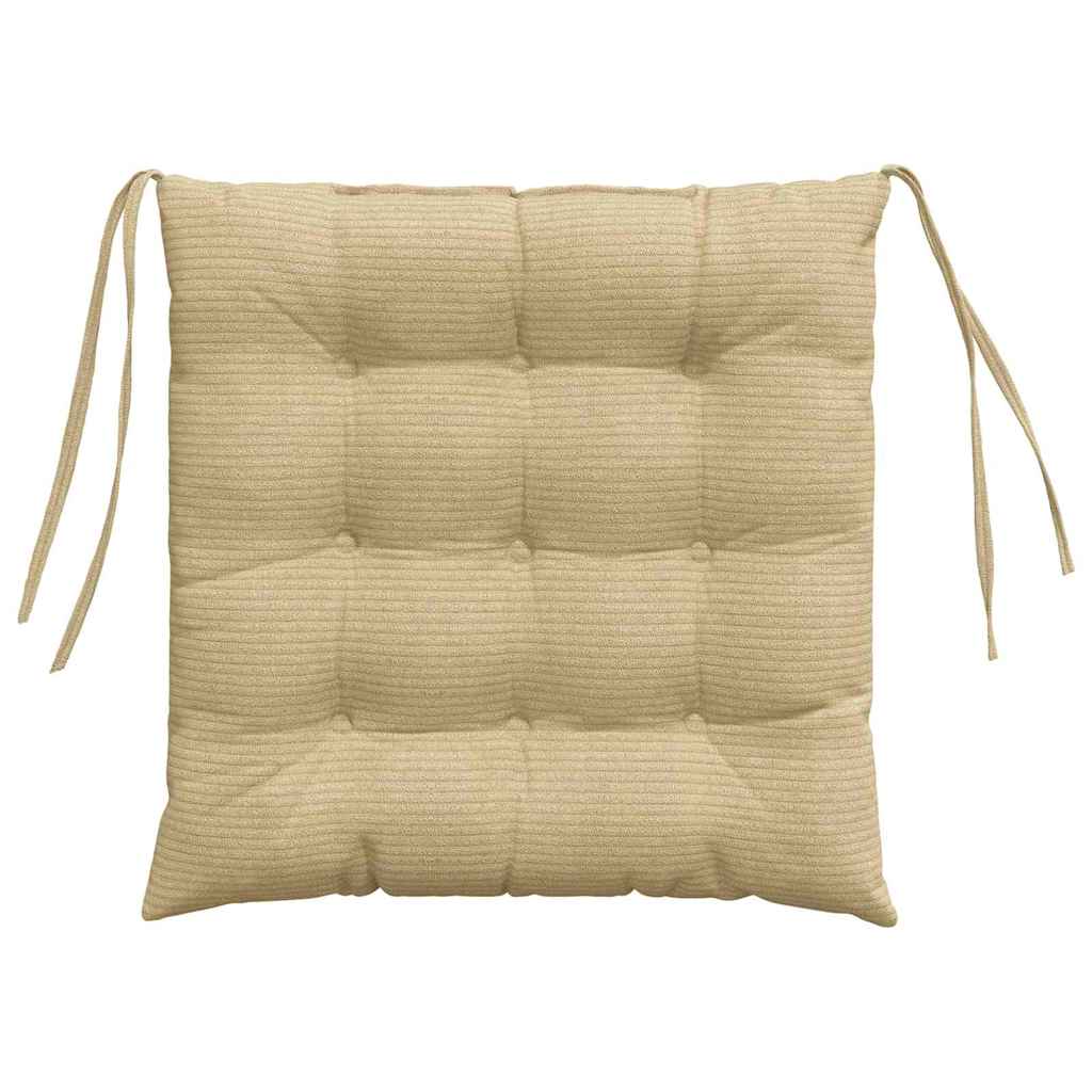 Zitkussens 4 pcs Grijs groen 40 x 40 x 6 cm Katoen Stof